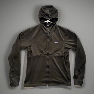 Patagonia Mens R1 Thermal Full Zip Hoodie L Polartec Fleece Lightweight Jacket